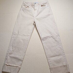 Loft cream cuffed crop jeans, The Straight - size 29/8